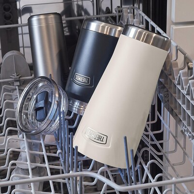 Thermos Icon Stainless Steel Vacuum Insulated Tumbler with Slide Lock, 24 oz., Sandstone (IS1122SN4)