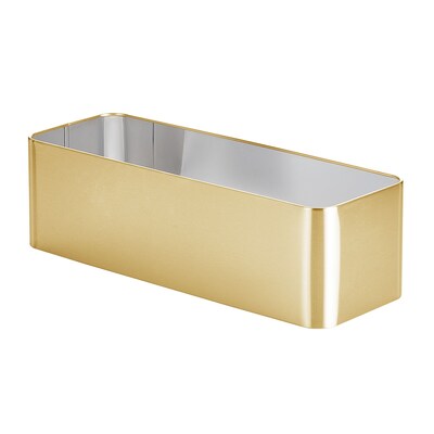 mDesign 3-Roll Steel Toilet Paper Storage Holder, Soft Brass (25982)