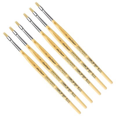 da Vinci JUNIOR BORSTE Tempera Synthetic Student Flat Brush, 6 Brushes/Pack (DVXVA3294-6)