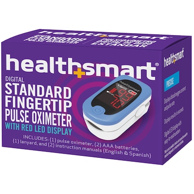 HealthSmart Fingertip Bluetooth Pulse Oximeter, Red LED Display (40-815-000)