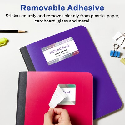 Avery Laser/Inkjet Rectangle Removable Labels, 2 x 3.5, White, 400 Labels/Box (94238)