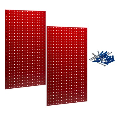 Triton Products LocBoard 24 x 42 x 9/16 Steel Square Hole Pegboards, 2/Set (LB2-R)