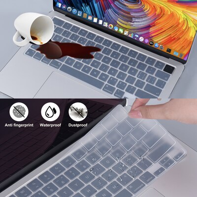 Techprotectus Hard-Shell Case with Keyboard Cover Clear , Apple 13" Macbook Air M2(TP-TCL-K-MA13M2)