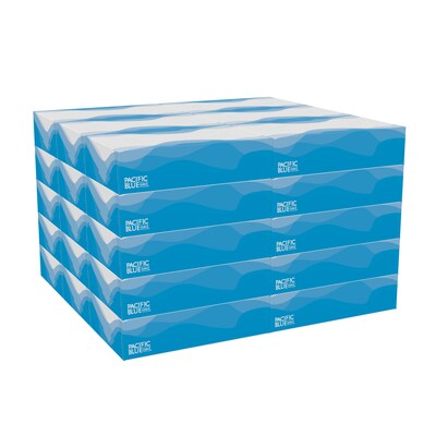 Pacific Blue Select Facial Tissue, 2-ply, 100 Tissues/Box, 30 Boxes/Carton (48100)