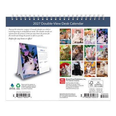 2027 BrownTrout Kittens 7.5 x 6 Monthly Wall Calendar, Assorted Colors (9798330709373)