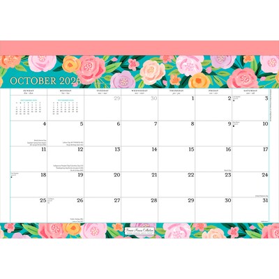 2026-2027 Plato Bonnie Marcus 14 x 10 Academic Monthly Desk Pad Calendar (9798330708093)