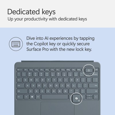 Microsoft Surface Pro 12" Keyboard Cover, Ocean (EP2-32750)