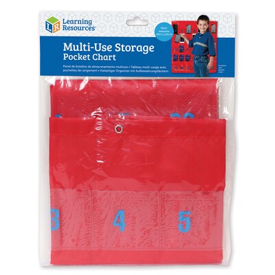 Learning Resources 35-Pocket Multi-Use Storage Pocket Chart, 29" 36" (LER0056)
