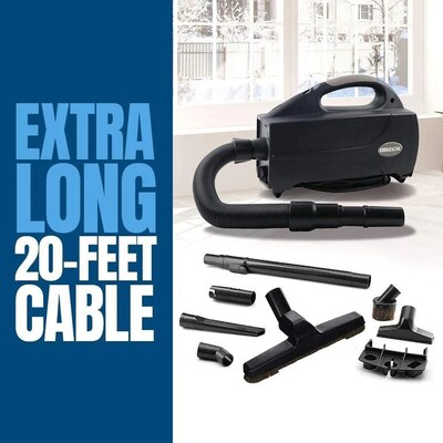 Oreck Compact Canister Vacuum Cleaner, Black (BB1200DB)
