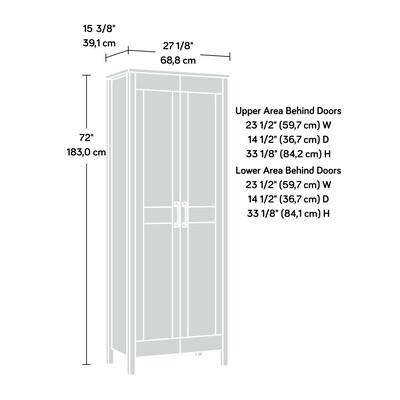 Sauder Select 72"H Storage Cabinet with 3 Shelves, Spring Maple (427257)