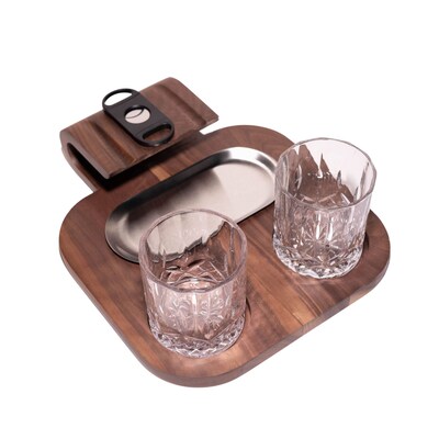 Gezellig Whiskey and Cigar Board Set