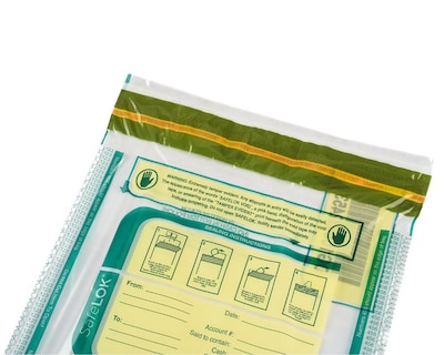 SafeLok Series A Deposit Bags, Clear, 100/Pack (585087)