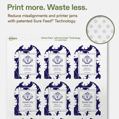 Avery Arched Laser/Inkjet Multipurpose Labels, 3" x 2-1/4", Off-White (72/Pack)