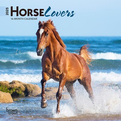 2025 BrownTrout Horse Lovers 7 x 7 Monthly Wall Calendar (9781975474102)