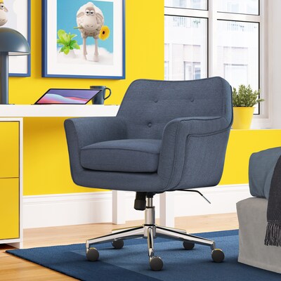 Serta Style Ashland Fabric Swivel Computer and Desk Chair, Blue (47140A)