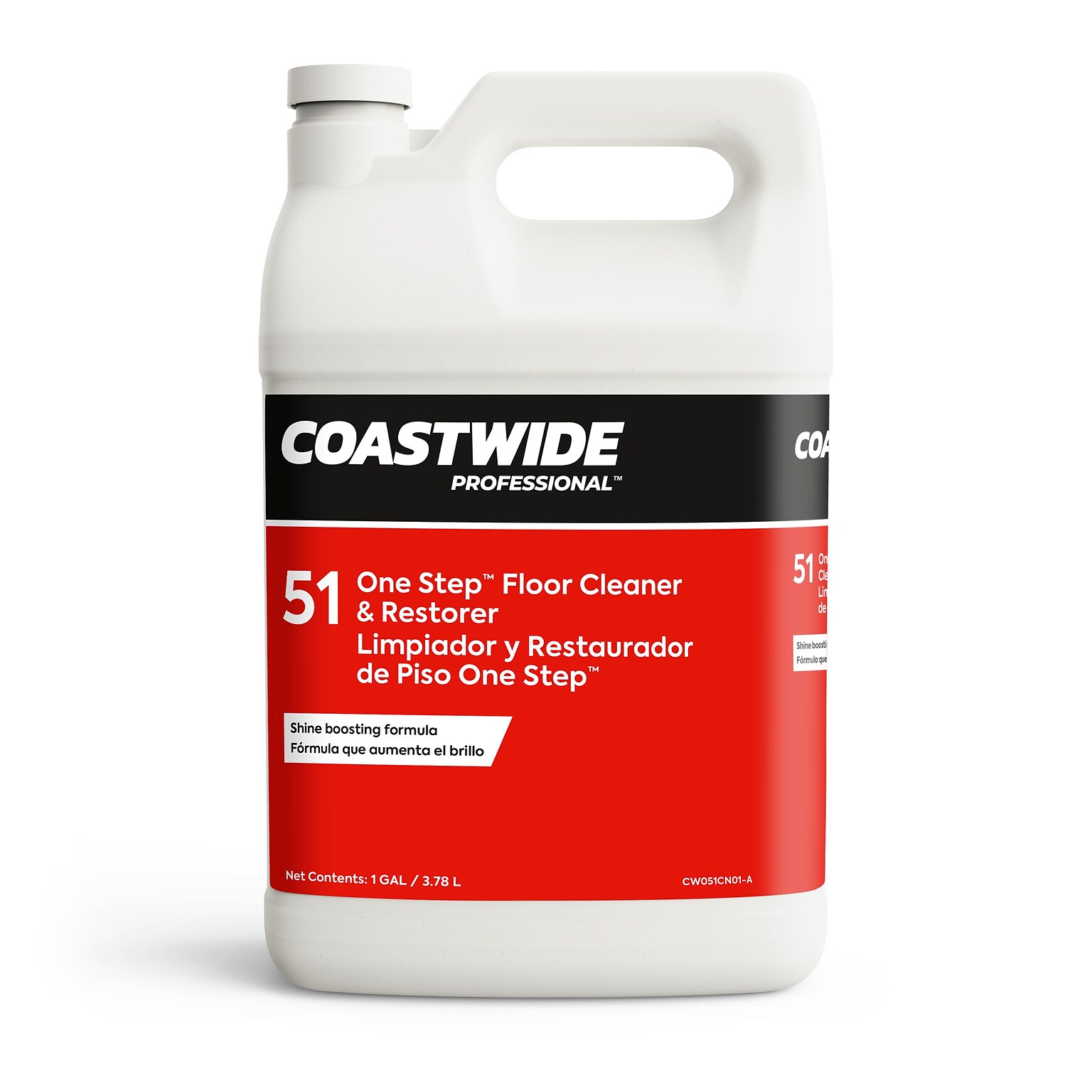 Coastwide Professional™ Floor Cleaner One-Step, Peach, 3.78L/128 Oz., 4/Carton (CW567001-A)