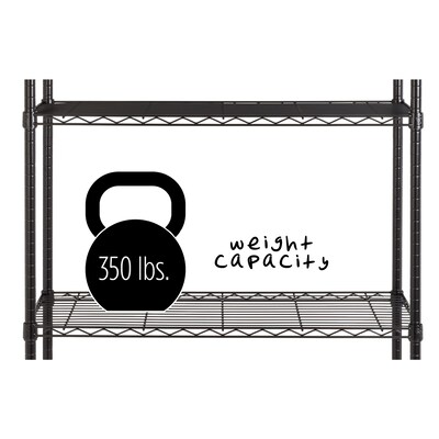 Honey-Can-Do 5-Shelf Metal Unit, 36"W, Black (SHF-09627)