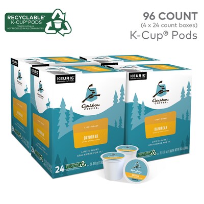 Caribou Coffee Daybreak Morning Blend Coffee Keurig® K-Cup® Pods, Light Roast, 96/Carton (6994)