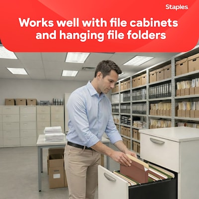 Staples Reinforced File Pocket, 5.25" Expansion, Legal Size, 8.5"x14",  Brown, 10/Box (ST418343)”