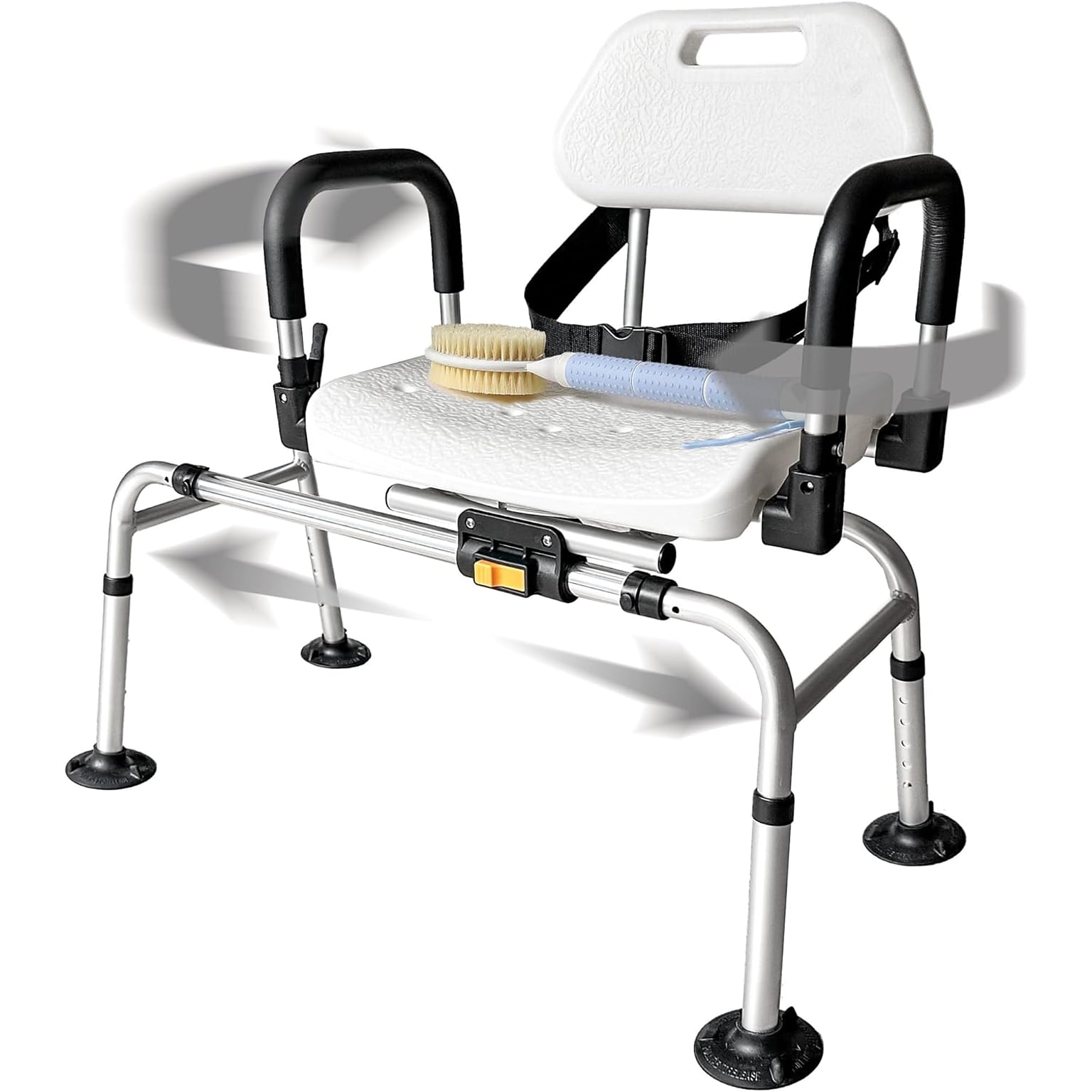 Rotating Sliding Transfer Bench w/Scrub Brush