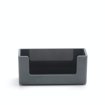 Poppin Business Card Holder, 90-Card Capacity, Dark Gray (102741)