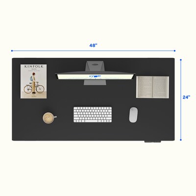 FlexiSpot E7COMMERCIAL 48''W Electric Adjustable Particle Board Standing Desk, Black/White (E7WCOM4824-B)