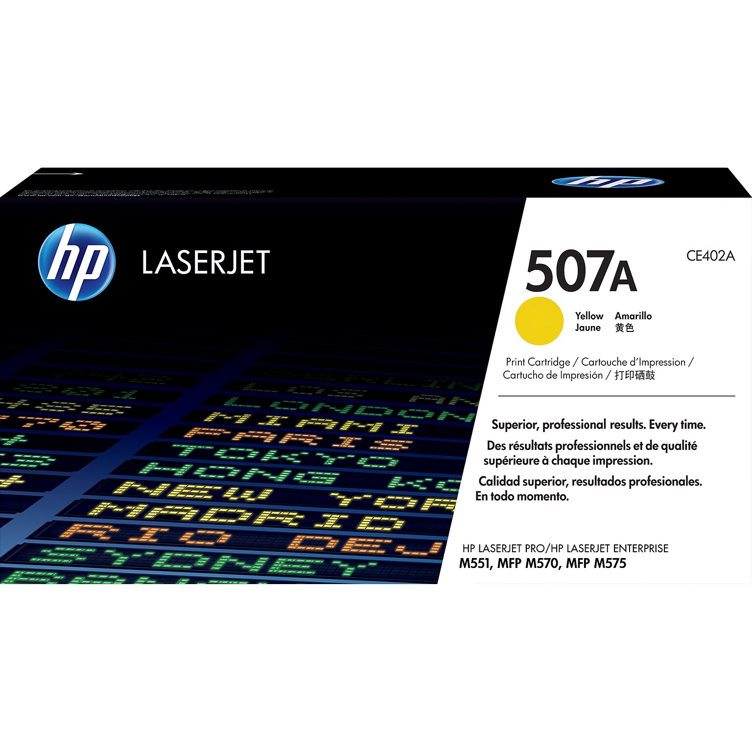 HP 507A Yellow Standard Yield Toner Cartridge, Prints Up to 6,000 Pages (CE402A)
