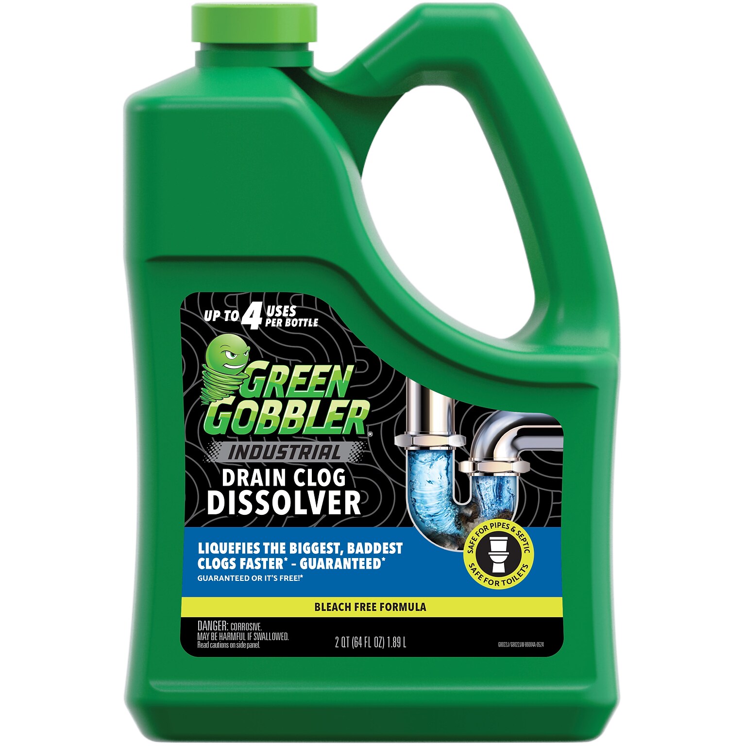Green Gobbler Industrial Strength Drain Clog Remover, 64 oz. (G8022J)