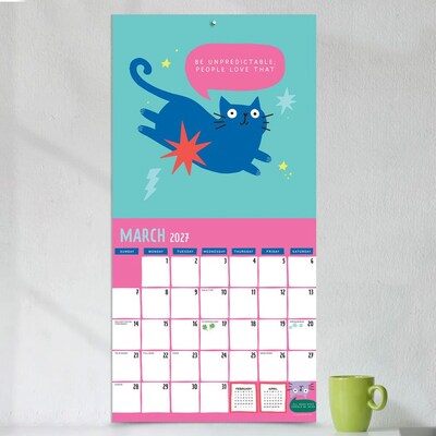 2027 TF Publishing Cats vs Adulting 12" x 12" Monthly Wall Calendar, Multicolored (27-1126)