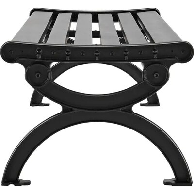 Global Industrial 6' Aluminum Park Bench, Black (436977BK)