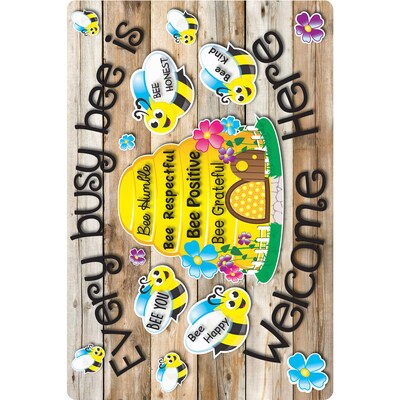 Ashley Smart Poly Computer Mouse Pad, 8" x 10", Every Busy Bee is Welcome Here, 6/Pack (ASH12504-6)