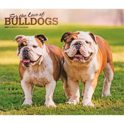2027 BrownTrout For the Love of Bulldogs 14 x 12 Monthly Wall Calendar, Assorted Colors (9798330714674)