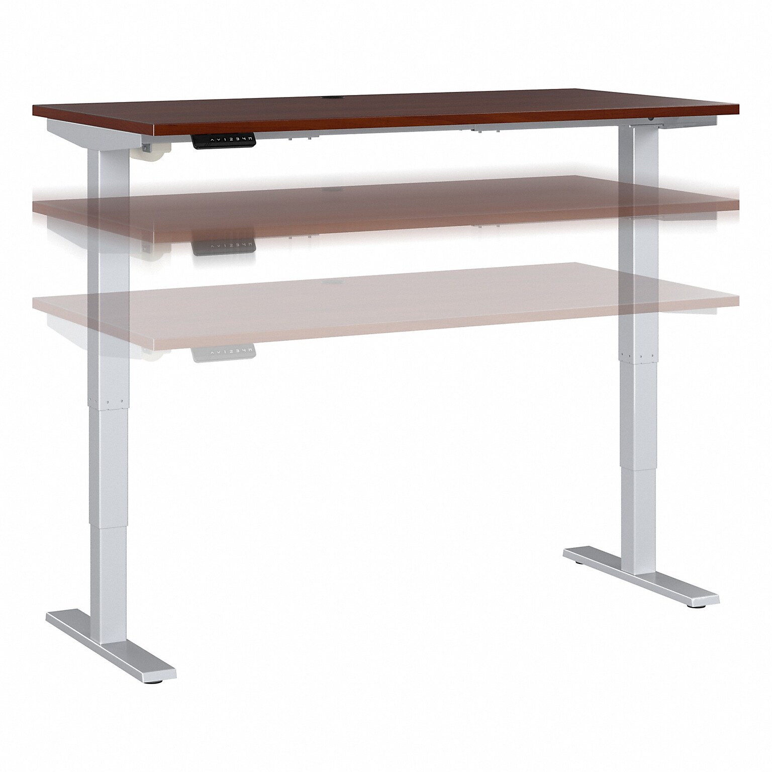 Bush Business Furniture Move 40 Series 28-48 Adjustable Standing Desk, Hansen Cherry/Cool Gray Metallic (M4S6030HCSK)