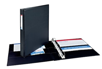 Avery 1" 3-Ring Non-View Binders, D-Ring, Black (08725/08302)