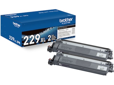 Brother TN229XL Black High Yield Toner Cartridge, 2/Pack (TN229XL2PK)