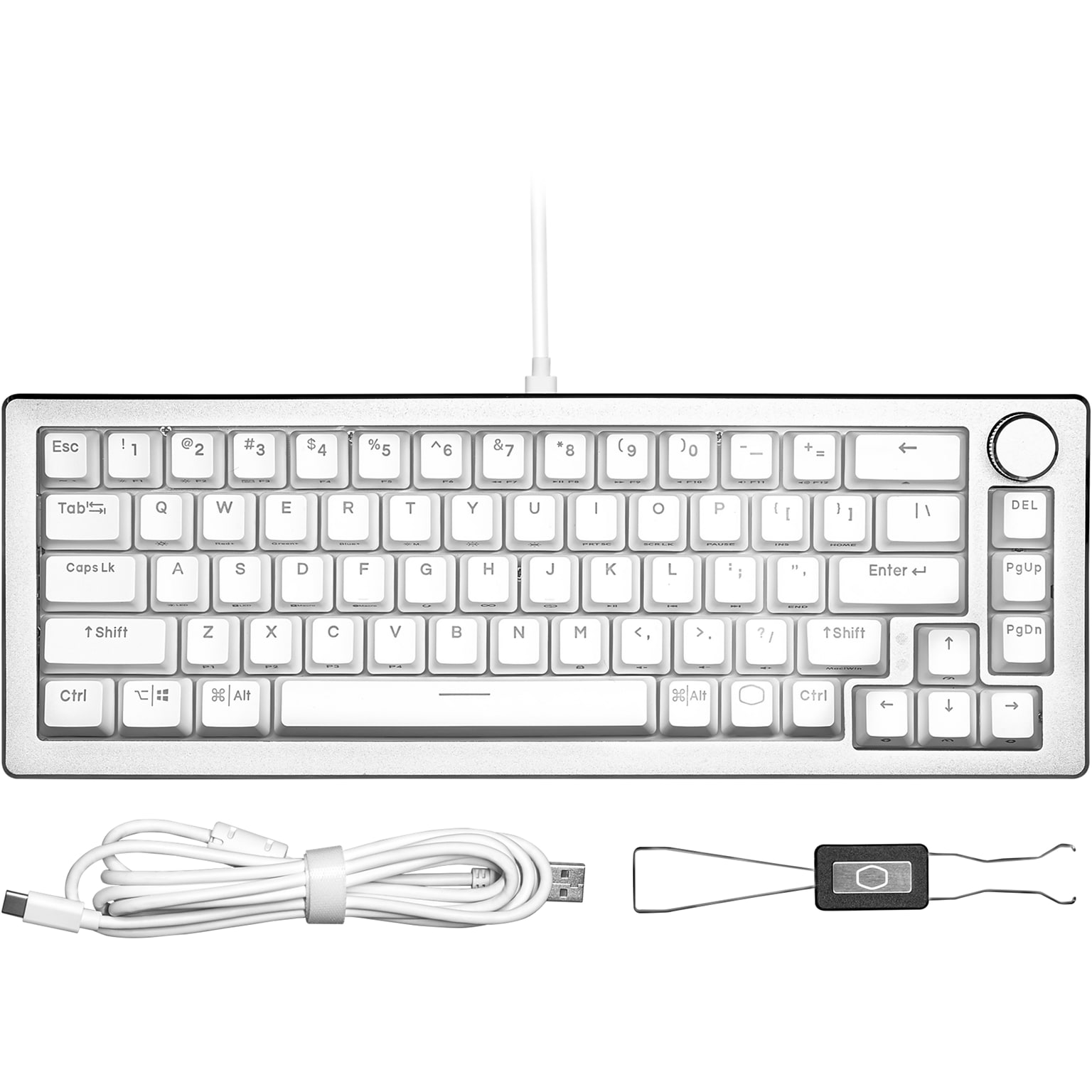 Cooler Master CK720 Gaming Mechanical Keyboard, Silver White (CK-720-SKKW1-US)