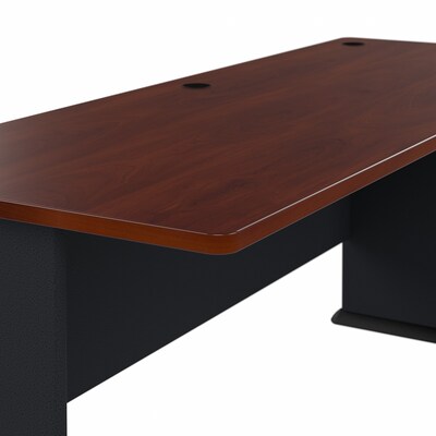 Bush Business Furniture Cubix 72"W Desk, Hansen Cherry/Galaxy (WC94472)