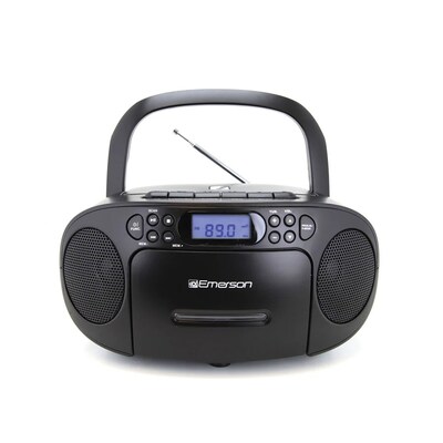 Emerson EPB-3003 Portable CD/Cassette Player Boombox, Black (EPB-3003 BLACK)