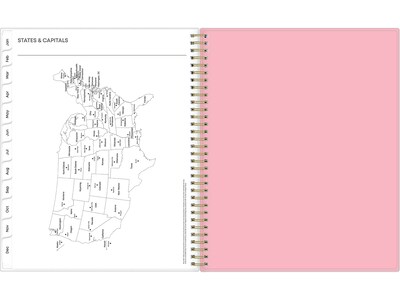 2025 Blue Sky Mimi Pink 8.5" x 11" Weekly & Monthly Planner, Plastic Cover, Pink/Dark Blue (137264-25)