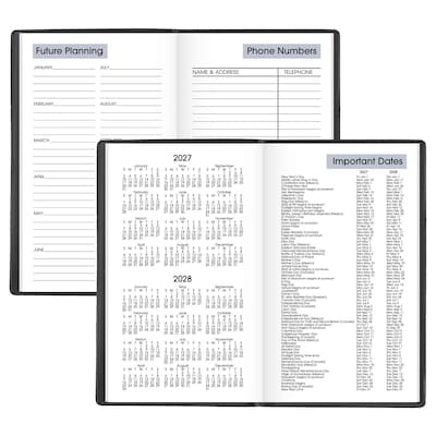 2027 AT-A-GLANCE DayMinder 3.5" x 6" Weekly Planner, Plastic Cover, Black (SK48-00-27)