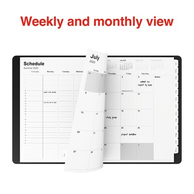 2025-2026 Staples 8" x 11" Academic Monthly Planner, Black (ST23571-25)