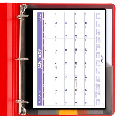 2026 AT-A-GLANCE 11" x 8" Monthly Wet-Erase Desk or Wall Calendar with Jacket (SK8-00-26)