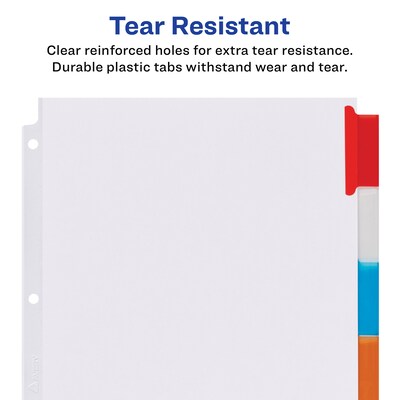 Avery Big Tab Extra Wide Insertable Paper Divider, 5 Tabs, Multicolor, 1 Set (11220)