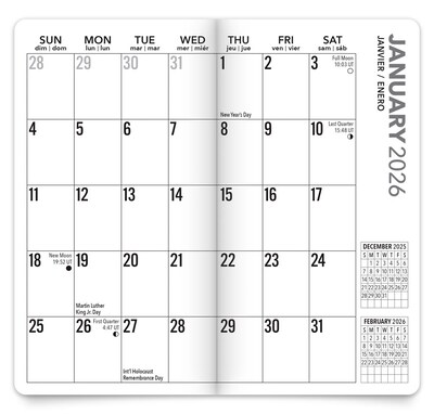 2026-2027 BrownTrout Big & Bright Large Print 3.5" x 6.5" Monthly Planner (9798330702442)