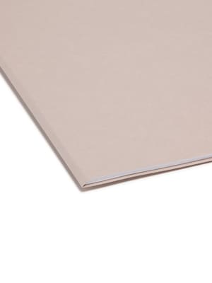 Smead File Folder, Reinforced Straight-Cut Tab, Letter Size, Gray, 100/Box (12310)