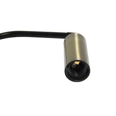 Lalia Home Studio Loft Oslo 24" LED Table Lamp, Matte Black/Antique Brass Plated (LHT-4002-BK)