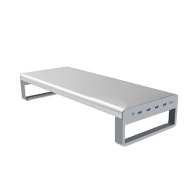 OTM Essentials Basics Aluminum Laptop Riser Stand, Silver (OB-A2D)