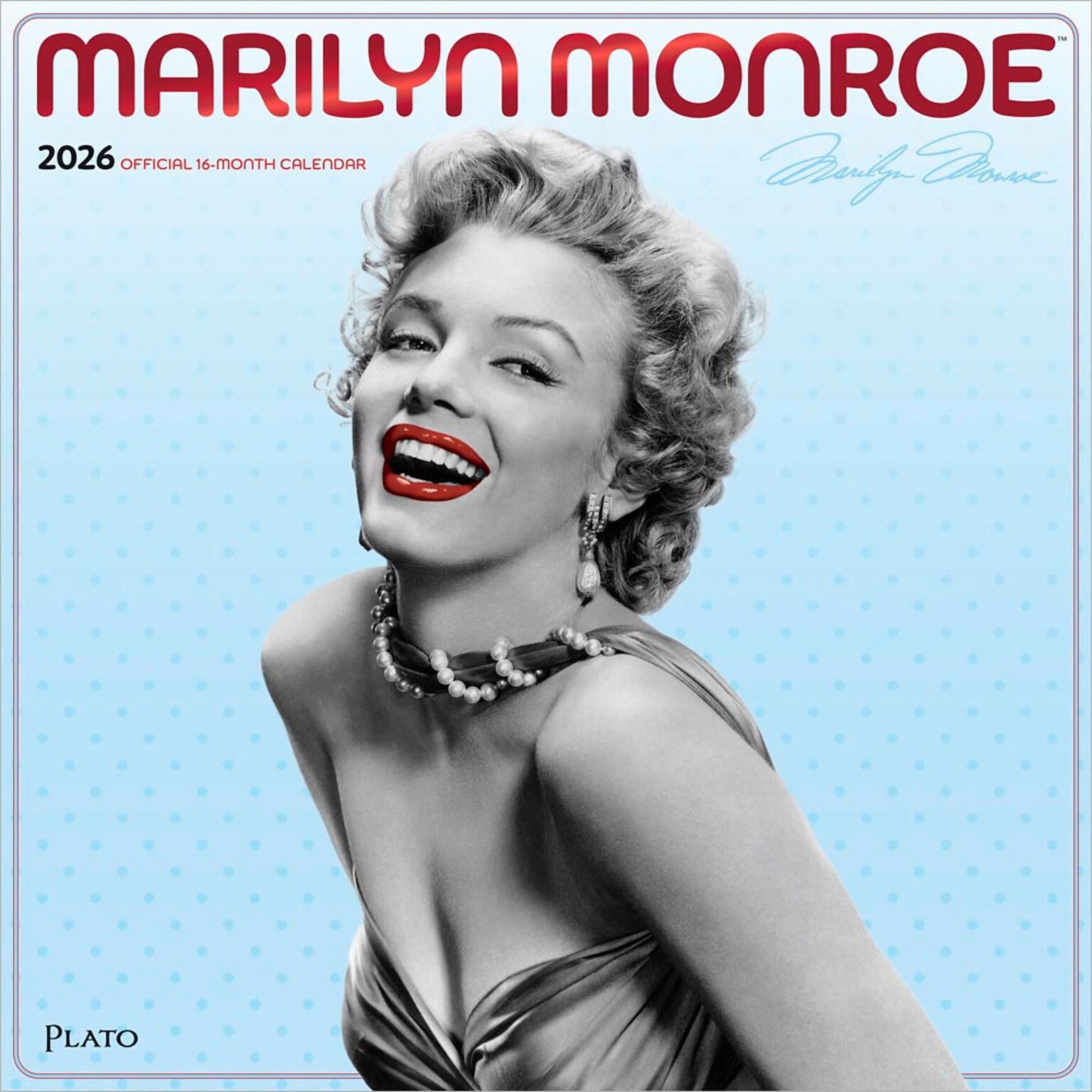 2026 Plato Marilyn Monroe 12 x 12 Monthly Wall Calendar (9798330701391)