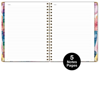 2027 Excello Brands 7.8" x 9" Weekly & Monthly Standard Planner, Paperboard Cover, Watercolor Butterflies (FSHN-CY27-79-33)
