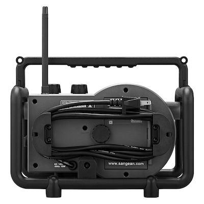 Sangean LUNCHBOX Portable FM/AM Ultra-Rugged Utility Worksite Digital Radio, Gray/Black (SG-102)